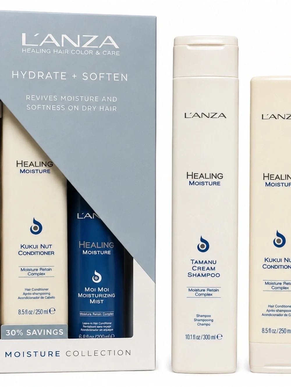 L’ANZA Healing Moisture Hydrate & Soften Haircare Gift Set Shampoo Conditioner